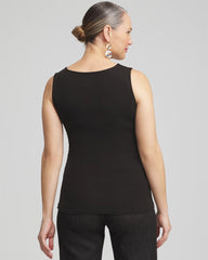 Chico's For Sale Black Contour Cotton™ Square Neck Tank