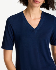 Chico's Outlet Riviera Authentic Cotton Slub V-Neck Tee