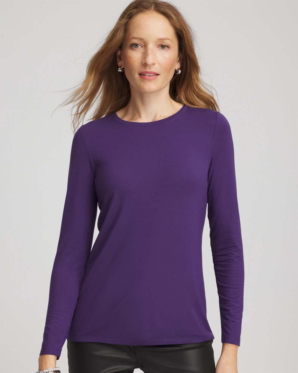 Chico's On Sale Purple Elixir Touch of Cool™ Layering Tee