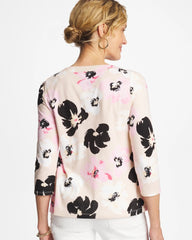 Chico's For Sale Sweet Blossom Printed Pima 3/4 Sleeve Tee