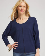 Chico's Sale Riviera Authentic Dolman Denim Tee