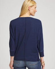 Chico's Sale Riviera Authentic Dolman Denim Tee