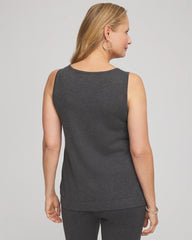 Chico's Online Graphite Gray Travelers™ Rhinestone Tank