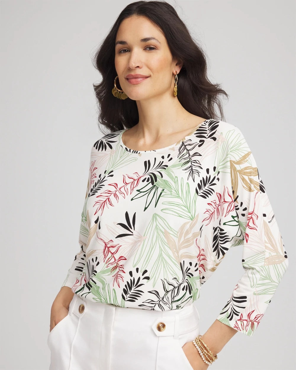 Chico's Outlet Ecru Touch of Cool™ Tapered Top