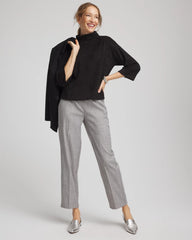 Chico's Discount Black Jacquard Cozy Turtleneck