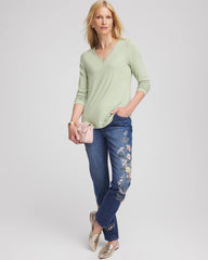 Chico's Online Sage Meadow Touch of Cool™ V-Neck Layering Tee