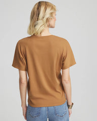 Chico's Sale Burnt Sienna Studded Tapered Dolman Top