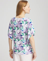 Chico's On Sale Gentle Lavender Touch of Cool™ Lily Handkerchief-Sleeve V-Neck Tee
