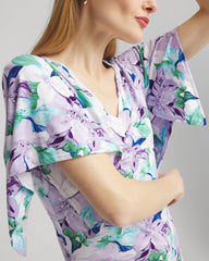 Chico's On Sale Gentle Lavender Touch of Cool™ Lily Handkerchief-Sleeve V-Neck Tee
