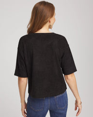 Chico's For Sale Black Cozy Crewneck Tee
