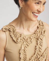 Chico's Online Cafe Aroma Sleeveless Ruffle-Appliqué Tank Top