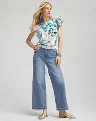 Chico's Outlet Alabaster Touch of Cool™ Flutter Sleeve Tee