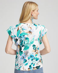 Chico's Outlet Alabaster Touch of Cool™ Flutter Sleeve Tee
