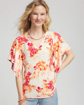 Chico's Online Sunset Peach Touch of Cool™ Handkerchief-Sleeve V-Neck Tee