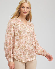 Chico's Online Blushed Revival Bloom Chiffon Blouse