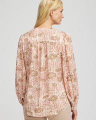 Chico's Online Blushed Revival Bloom Chiffon Blouse