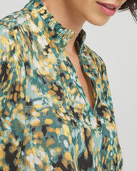 Chico's Discount Darkest Spruce Crinkle Relaxed-Fit Blouse