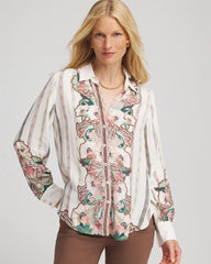 Chico's On Sale Ecru Silky Classic-Fit Shirt