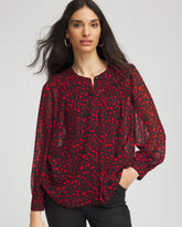 Chico's For Sale Love Letter Red Lover Girl Georgette Blouse