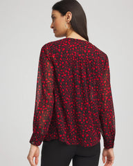 Chico's For Sale Love Letter Red Lover Girl Georgette Blouse