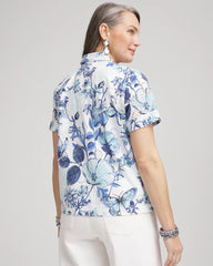 Chico's Online Lush Iris Butterfly Voile Short Sleeve Shirt