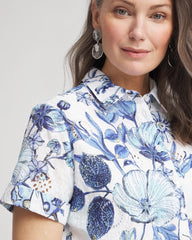 Chico's Online Lush Iris Butterfly Voile Short Sleeve Shirt