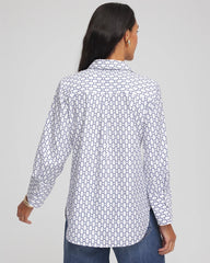 Chico's Discount Passport Blue No Iron™ Chain Connection Shirt