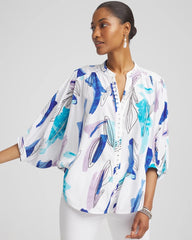 Chico's Discount Paradiso Blue Batwing Sleeve Top