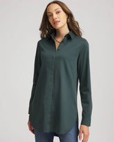 Chico's On Sale Darkest Spruce No Iron™ Long-Sleeved Tunic