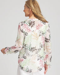 Chico's For Sale Cafe Aroma Drawstring Crinkle Chiffon Blouse