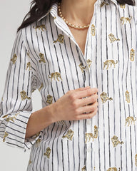 Chico's Outlet Optic White No Iron™ Leopard Graphic Shirt