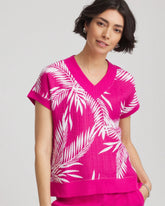 Chico's On Sale Crushed Berries Zenergy® Tropical Gauze Top