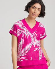 Chico's On Sale Crushed Berries Zenergy® Tropical Gauze Top