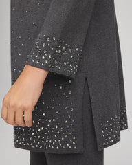 Chico's Online Graphite Gray Travelers™ Rhinestone Cardigan