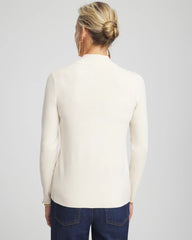 Chico's Discount English Cream Ella Mockneck Sweater