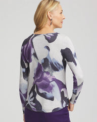 Chico's For Sale Purple Elixir Ella V-Neck Pullover Sweater