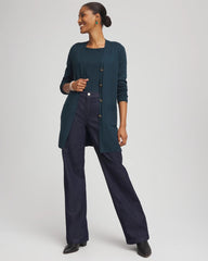 Chico's Online Teal Shadow Ella Boatneck Sweater