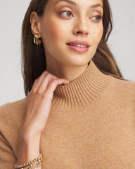 Chico's For Sale Camel Cashmere Elbow-Sleeve Sweater
