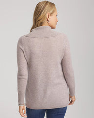 Chico's On Sale Taupe Heather Cowlneck Cashmere Pullover Tunic