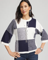 Chico's Sale Passport Blue Dolman Sleeve Pullover Sweater