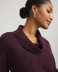 Chico's Discount Night Bloom Zenergy® Luxe Diamante Cowlneck Tunic