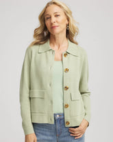 Chico's Online Sage Meadow Button-Front Cardigan Jacket
