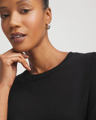 Chico's On Sale Black Ella Classic-Fit Sweater Tee