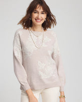 Chico's For Sale Helium Embroidered Boatneck Sweater
