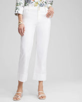Chico's Sale Alabaster Trapunto Straight Leg Cropped Pants