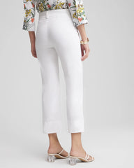 Chico's Sale Alabaster Trapunto Straight Leg Cropped Pants