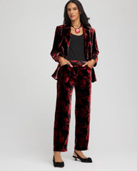 Chico's Sale Black Velvet Rose Slim Ankle Pants