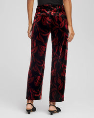Chico's Sale Black Velvet Rose Slim Ankle Pants