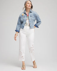 Chico's Online Alabaster Sateen Cutout Cropped Pants