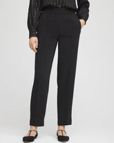 Chico's Discount Black Crepe Side-Zip Tapered Ankle Pants